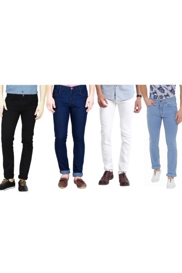 Jeans Full Pant For Men – 4 Pcs Combo