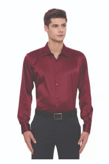 Silk Shirt Maroon – 1 Pc