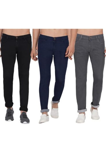 Jeans Full Pant For Men – 3 Pcs Combo