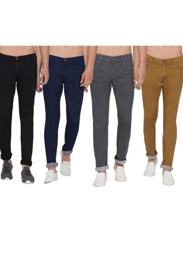 Jeans Full Pant For Men – 4 Pcs Combo