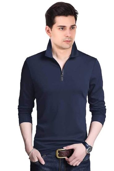 Zip T Shirt Plain Color – 1 Pc